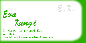 eva kungl business card