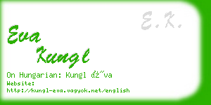 eva kungl business card